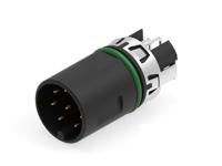 235045-e ERNI Circular Connector, 8 Contacts, Board, M12 Connector, Plug, Male, IP67, M12 Connector Series