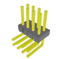 hmtsw-104-22-f-d-282-ra Samtec HMTSW Series Right Angle Through Hole PCB Header, 8 Contact(s), 2.54 mm Pitch, 2 Row, Unshrouded