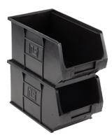 909-6915 RS PRO PP Storage Bin, 240mm x 150mm x 132mm, Black