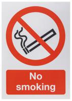 146-433 Vinyl Polyester No Smoking Prohibition Sign, No Smoking, English