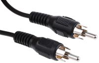 742-4309 RS PRO Male RCA to Male RCA Aux Cable, Black, 10m