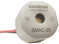 smac-25-w100 Sonitron 93.5dB Panel Mount Continuous Internal Buzzer, 25 x 18mm, 5V dc Min, 16V dc Max
