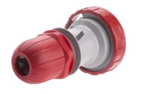 2181637rv Scame IP66, IP67 Red Cable Mount 3P + N + E Industrial Power Connector Adapter Plug, Rated At 16A, 415 V,With Phase