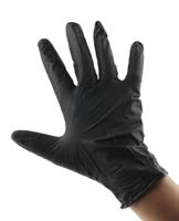 93852090 Ansell 93-852 Black Powder-Free Nitrile Disposable Gloves, Size 8.5-9, Large, 100 per Pack