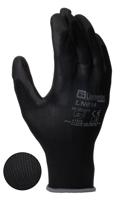 ln614-10 Liscombe LN6 Black Nylon Polyamide Work Gloves, Size 10, Polyurethane Coating