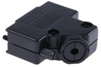 mhd45ppk15-k MH Connectors MHD45PPK Series ABS Angled D Sub Backshell, 15 Way, Strain Relief