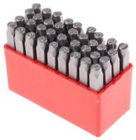 875-4774 RS PRO 5mm x 36 Piece Engraving Letter Punch Set, (27 Pieces x Capital A → Z English Letter Dot Steel Stamp, 9