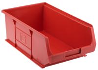 484-4078 RS PRO PP Storage Bin, 350mm x 205mm x 130mm, Red