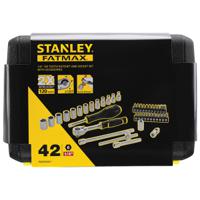 fmmt82683-1 Stanley 42-Piece Metric 1/4 in Standard Socket/Bit Set with Ratchet, 6 point; Hex Bit; Phillips Bit; Slotted Bit; Torx