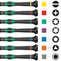 05073675001 Wera 5073675001 Hexagon; Phillips; Slotted; Torx Precision Screwdriver Set, 12-Piece