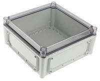 ekoe-130-t-ekovt Fibox EK Series Grey Polycarbonate Enclosure, IP66, IP67, Flanged, Transparent Lid, 280 x 280 x 130mm