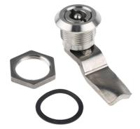 341-0214 Steinbach & Vollman Stainless Steel Tumbler Lock, 26mm Panel-to-Tongue, 20.2 x 20.2mm Cutout, Key Unlock