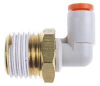 kq2l03-35as SMC KQ2 Series Elbow Threaded Adaptor, NPT 1/4 Male to Push In 5/32 in, Threaded-to-Tube Connection Style