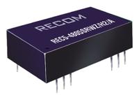 rec5-4815srwzh2a Recom REC5 DC-DC Converter, 15V dc/ 340mA Output, 18 → 72 V dc Input, 5W, Through Hole, +75°C Max Temp -40°C Min