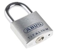 80ti45-ka8011 ABUS Key Weatherproof Titanium Weatherproof Padlock, 8mm Shackle, 45mm Body