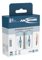 5030922 Ansmann MaxE Ansmann NiMH Rechargeable D Batteries, 5Ah