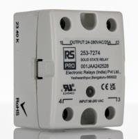 253-7274 RS PRO Solid State Relay, 25 Amps Load, Panel Mount, Surface Mount, 280 Vrms Load
