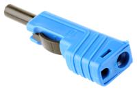 932153102 Hirschmann Test & Measurement Blue Male Banana Plug, 4 mm Connector, Screw Termination, 30A, 30 V ac, 60V dc, Nickel