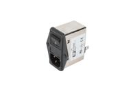 ffsas04bfr XP Power 4A, 264 V ac Male Screw IEC Inlet Filter 2 Pole FFSAS04BFR, Faston 1 Fuse
