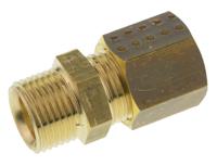 0106-08-00 Legris Brass Pipe Fitting, Straight Compression Union, Female to Female 8mm