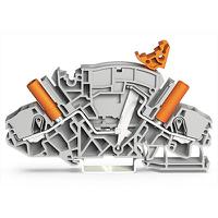 2007-8821 WAGO  TOPJOB S Series Grey, 6mm², 1-Level, Push-In Cage Clamp Termination