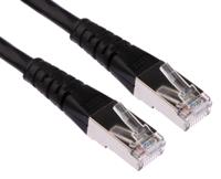 21151395-30 Roline, 15m Cat6, Black RJ45 to Male RJ45 Male, S/FTP Shielded, Terminated PVC Sheath
