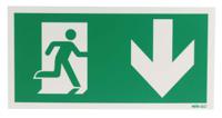 370-1469 PVC FIRE EXIT,  With Pictogram Only, Exit Sign