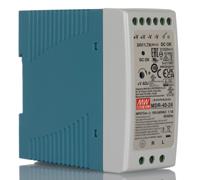 mdr-40-24 MEAN WELL MDR Switched Mode DIN Rail Power Supply, 85 → 264V ac ac Input, 24V dc dc Output, 1.7A Output, 40W