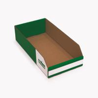 a4020 Kbins Cardboard Recycle Bin, 400mm x 200mm x 100mm, Green, White