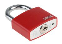 50870-t65al40-red ABUS Key Weatherproof Aluminium, Steel Safety Padlock, 6.5mm Shackle, 43mm Body