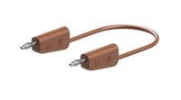 641034-10027 Staubli Test lead, 32A, 30 → 60V, Brown, 100cm Lead Length