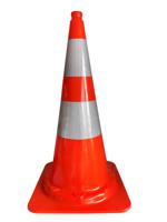 503-691 RS PRO, Orange, White 750 mm PVC Traffic Cone