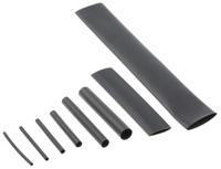 rnf-100-kit-black TE Connectivity Heat Shrink Tubing, Black 1.6mm Sleeve Dia. x 50mm Length 2:1 Ratio, RNF100 Series