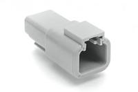 atp04-2p Amphenol Industrial, ATP Automotive Connector Socket Grey Cable Mount 2 Way, Crimp Termination ATP04-2P