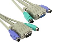 182-8851 RS PRO Male PS/2 x 2; VGA to Female; Male PS/2 x 2; SVGA KVM Cable