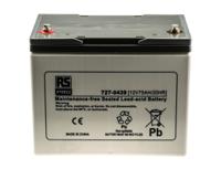727-0439 RS PRO 12V T6 Sealed Lead Acid Battery, 75Ah