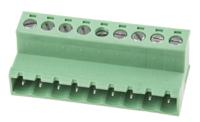 790-0821 RS PRO, 5.08mm Pitch, 9 Way, Pluggable Terminal Block, Plug, Cable Mount, Screw Termination