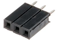 251-8187 RS PRO Straight Through Hole Mount PCB Socket, 3-Contact, 1-Row, 2.54mm Pitch, Solder Termination