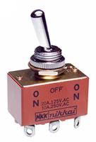 s7a NKK Switches Toggle Switch, Panel Mount, On-Off-On, DPDT, Solder Terminal, 30 V dc, 250V ac