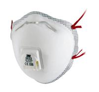3m-8833 3M 8300 Series Disposable Face Mask for General Purpose Protection, FFP3, Valved, Moulded 10 per Package