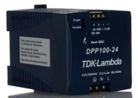 dpp100-24 TDK-Lambda DPP Switched Mode DIN Rail Power Supply, 85 → 132V ac, 176 → 264 V ac / 210 → 375V dc