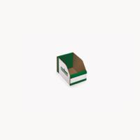 a1510 Kbins Cardboard Recycle Bin, 150mm x 100mm x 100mm, Green, White