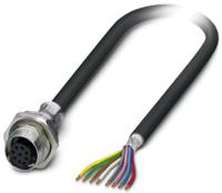 1419344 Phoenix Contact Straight Female 8 way M12 to Unterminated Sensor Actuator Cable, 2m