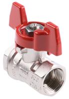 733-5202 RS PRO Brass Full Bore, 2 Way, Ball Valve, Threaded, BSPP 3/8in, 40 → 30bar Operating Pressure