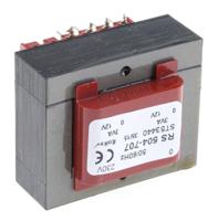 504-707 RS PRO 12V ac 2 Output Through Hole PCB Transformer, 6VA