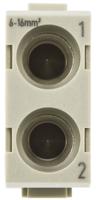 09140022741 HARTING Heavy Duty Power Connector Module, 70A, Female, Han-Modular Series, 2 Contacts