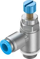 grla-14-qs-6-rs-d Festo GRLA Series Tube Exhaust Valve, 6mm Tube Inlet Port x G 1/4 Outlet Port, 534338