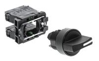 xb5ad53 3 positions 45° Rotary Switch, 600 V ac/dc, 6 A ac, 550 mA dc, Handle, Spring Return