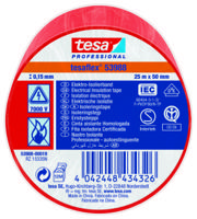 53988-00019-01 Tesa 53988 Red Soft PVC Electrical Insulation Tape, 50mm x 25m