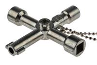 841-7005 RS PRO Aluminium 4-way Control Cabinet Key